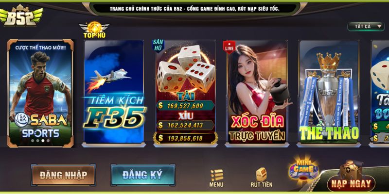 Các hình thức cá cược và trò chơi tại B52Club