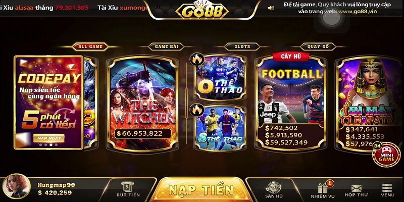 Hệ sinh thái đa dạng tại Go88