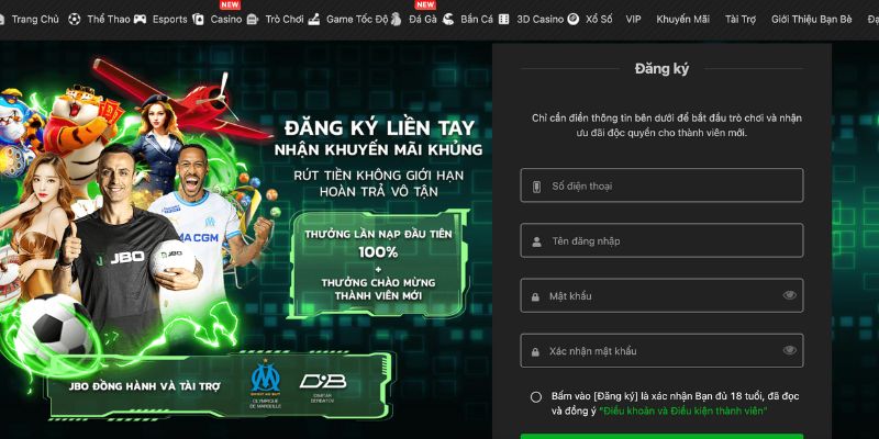 Nền tảng cá cược JBO với đa dạng trò chơi phong phú